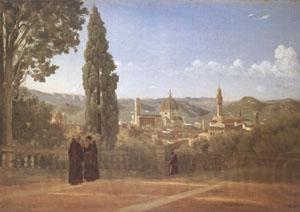 Jean Baptiste Camille  Corot Florence View from the Boboli Gardens (mk05) Spain oil painting art